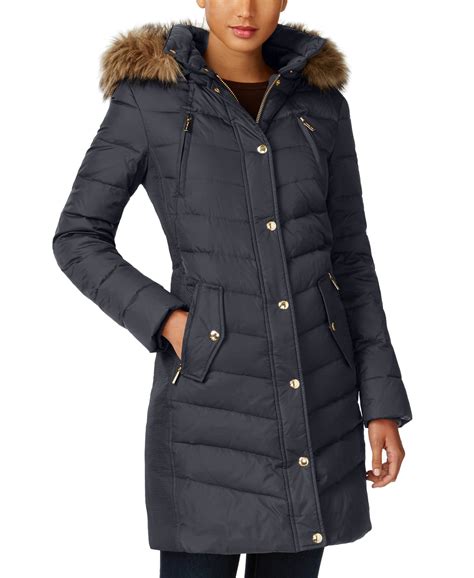 michael kors down long jacket for women|Michael Kors water resistant jacket.